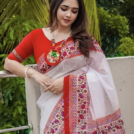 2406-  Skinprint Saree