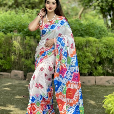 702Tangail Silk Saree