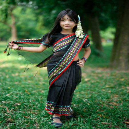 Baby Ready Saree Black Color