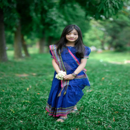Baby Ready Saree Blue Color