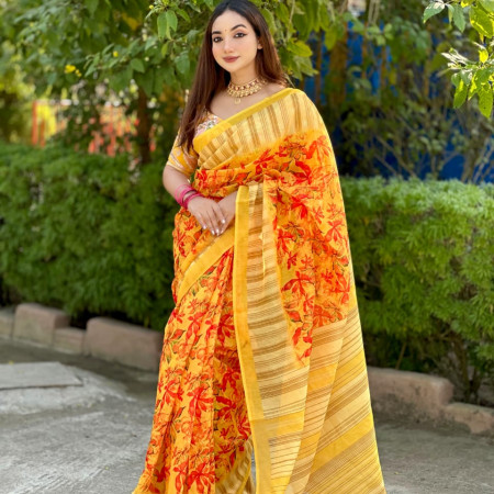 4313- Premium Chandery Silk Saree